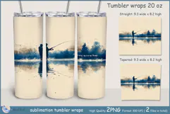 Fishing is my Therapy tumbler Sublimation| fish tumbler png Product Image 1