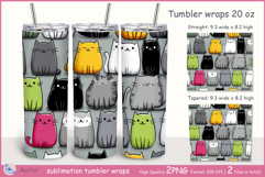Cats Tumbler| Wrap Tumbler kittens insulated tumbler| Pets Product Image 1