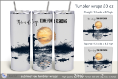 Fishing tumbler Sublimation| fisherman tumbler wrap| Fish Product Image 1
