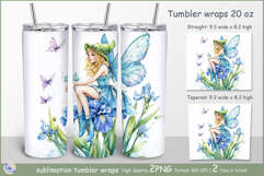 Fairy Tumbler| Wrap Tumbler elf girl | cute girl| flowers Product Image 1