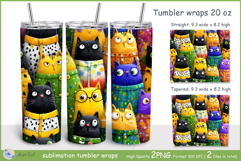 Cats Tumbler| Wrap Tumbler kittens insulated tumbler| Pets Product Image 1