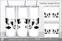 Cats Tumbler| Wrap Tumbler cats| insulated tumbler| fish Product Image 1