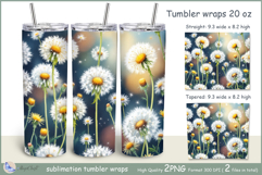 Dandelions Tumbler| Wrap Tumbler Dandelions 20 oz| frora Product Image 1