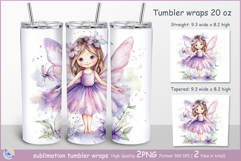 Fairy Tumbler| Wrap Tumbler elf girl | cute girl| flowers Product Image 1