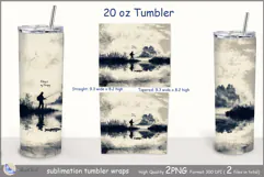 Fishing is my Therapy tumbler Sublimation| fish tumbler png Product Image 2