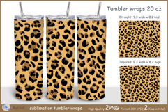 leopard print Tumbler| Wrap Tumbler 20 oz| leopard Product Image 1