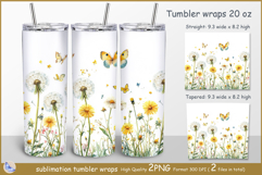 Dandelions Tumbler| Wrap Tumbler Dandelions 20 oz| frora Product Image 1