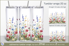 WildflowersTumbler| Wrap Tumbler Dandelions 20 oz| frora Product Image 1