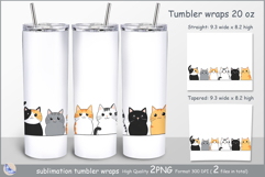 Cats Tumbler| Wrap Tumbler kittens insulated tumbler| Pets Product Image 1