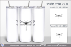 Dragonfly Tumbler| Wrap Tumbler cats| insulated tumbler| Pet Product Image 1