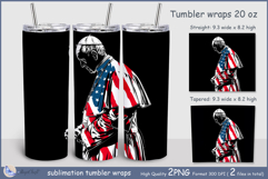 Independence Day Tumbler| Wrap Tumbler 20 oz| 4th of July Product Image 1