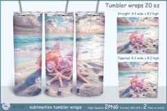 Starfish tumbler Sublimation| sea tumbler| Tumbler Seashell Product Image 1