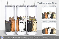 Cats Tumbler| Wrap Tumbler cats| insulated tumbler| Pets Product Image 1