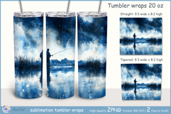 Fishing is my Therapy tumbler Sublimation| fish tumbler png Product Image 1