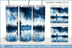 Fishing is my Therapy tumbler Sublimation| fish tumbler png Product Image 1
