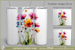 WildflowersTumbler| Wrap Tumbler Dandelions 20 oz| frora Product Image 1
