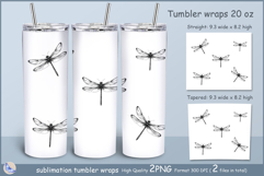 Dragonfly Tumbler| Wrap Tumbler cats| insulated tumbler| Pet Product Image 1