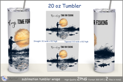 Fishing tumbler Sublimation| fisherman tumbler wrap| Fish Product Image 2
