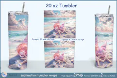 Starfish tumbler Sublimation| sea tumbler| Tumbler Seashell Product Image 2