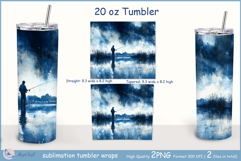 Fishing is my Therapy tumbler Sublimation| fish tumbler png Product Image 2