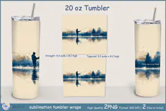 Fishing is my Therapy tumbler Sublimation| fish tumbler png Product Image 2