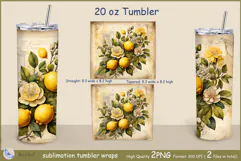 Vintage lemons Tumbler| lemons Wrap Tumbler 20 oz| frora Product Image 2