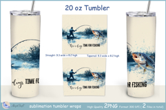 Fishing tumbler Sublimation| fisherman tumbler wrap| Fish Product Image 2