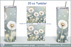 Dandelions Tumbler| Wrap Tumbler Dandelions 20 oz| frora Product Image 2