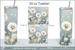 Dandelions Tumbler| Wrap Tumbler Dandelions 20 oz| frora Product Image 2