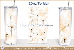 Dandelions Tumbler| Wrap Tumbler Dandelions 20 oz| frora Product Image 2