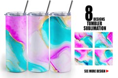 Alcohol Ink Pink Agate | Tumbler Sublimation Wrap Product Image 1