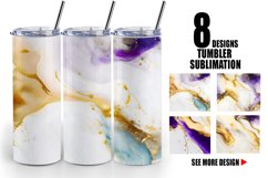 Alcohol Ink Gold Splashes| Tumbler Sublimation Wrap Product Image 1