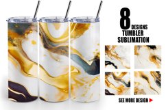 Alcohol Ink Gold Splashes| Tumbler Sublimation Wrap Product Image 1