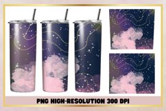 Abstract Watercolor night 20oz Skinny Tumbler Sublimation Product Image 1