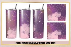 Abstract Watercolor purple 20oz Skinny Tumbler Sublimation Product Image 1