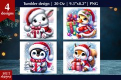 Winter tumbler, Christmas tumbler, Baby Animals Bunny Duck Product Image 2