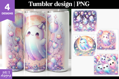 Iridescent Halloween tumbler 20oz Iridescent Ghost tumbler Product Image 1