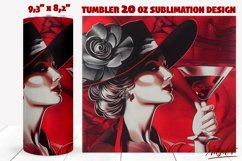 Retro tumbler sublimation / vintage beauty woman PNG Product Image 1