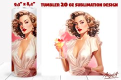 20 OZ pin up tumbler sublimation / pin up retro girl / woman Product Image 1