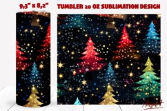 Christmas tumbler wrap sublimation / sparkle christmas tree Product Image 1