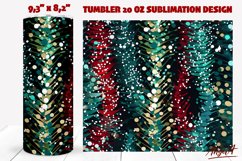 Christmas sparkling Tumbler sublimation / green sequin png Product Image 1