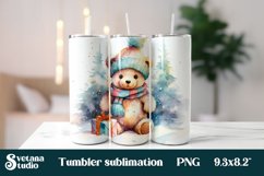 Christmas bear tumbler sublimation | Bear tumbler wrap