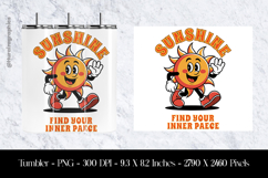 Sunshine Find Your Inner Peace Tumbler Sublimation Design Product Image 1