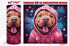Dog tumbler sublimation / Funny Shar pei png / cute dog png Product Image 1