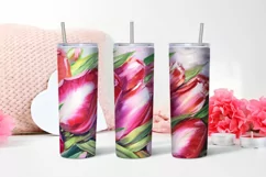 Tulip tumbler sublimation designs, Tulip sublimation Product Image 3