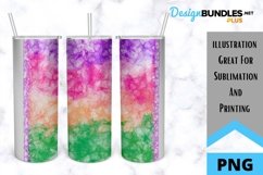 Sublimation Alcohol Ink Tumbler - Purple - Pink - Rainbow Product Image 1