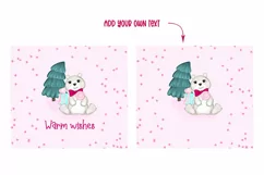 Pink tumbler for winter, Christmas tumbler with polar bear Product Image 2