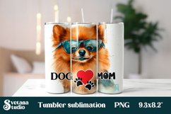 Dog mom sublimation tumbler | Pomeranian sublimation tumbler