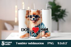 Dog mom tumbler wrap | Pomeranian tumbler wrap design
