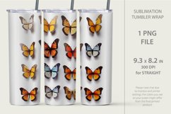 Butterfly 3d sublimation tumbler wrap, tumbler wrap bundle Product Image 3